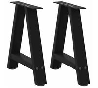 ""SALE 2025""Pieds de table basse forme de A - Lot de 2 - noir 38x(42-43) cm acier,5,45 Kg 1711