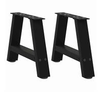 ""SALE 2025""Pieds de table basse forme de A - Lot de 2 - noir 50x(30-31) cm acier,5,5 Kg 8460