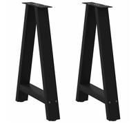 ""SALE 2025""Pieds de table basse forme de A - Lot de 2 - noir 60x(72-73) cm acier,10,95 Kg 5225