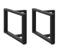 ""SALE 2025""Pieds de table basse forme de T - Lot de 2 - noir 70x25x(42-43)cm acier,10,05 Kg 5155