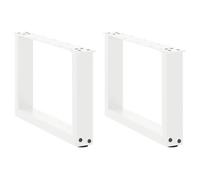 ""SALE 2025""Pieds de table basse forme de U - Lot de 2 - blanc 50x(30-31) cm acier,6,2 Kg 1233