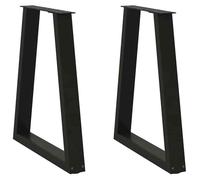 ""SALE 2025""Pieds de table basse forme de V - Lot de 2 - noir 60x(72-73) cm acier,10,9 Kg 5681