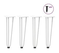 ""SALE 2025""Pieds de table en forme d'épingle à cheveux - Lot de 4 - blanc 42 cm 6 56 Kg 4366