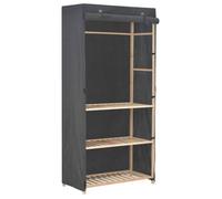 ""SALE 2025""Placard de Chambre - Garde-robe à 3 niveaux Gris 79 x 40 x 170 cm Tissu,6,53 Kg 9269