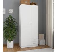 ""SALE 2025""Placard de Chambre - Garde-robe Blanc 80x52x180 cm - Bois d’ingénierie,77,5 Kg 8269