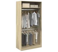 ""SALE 2025""Placard de Chambre - Garde-robe - Chêne sonoma - 100x50x200 cm - Aggloméré,51,3 Kg 3843