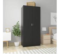""SALE 2025""Placard de Chambre - Garde-robe Noir 90x52x200 cm - Bois d’ingénierie,70,88 Kg 3016