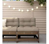 ""SALE 2025""Sofa canapé de patio - Canapé central de jardin - Marron miel - Bois de pin massif - 62x62x70,5 cm,8,3 Kg 3282