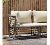 ""SALE 2025""Sofa canapé de patio - Canapé d'angle de jardin avec coussin beige résine tressée - 72x72x66 cm,12,5 Kg 5688
