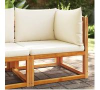 ""SALE 2025""Sofa canapé de patio - Canapé d'angle de jardin avec coussins bois massif d'acacia - 65x65x65 cm,13 Kg 2796