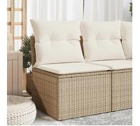 ""SALE 2025""Sofa canapé de patio/Canapé de jardin sans accoudoirs coussins beige résine tressée - 55x62x69 cm,7,8 Kg 6701