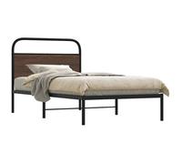 ""SALE 2025""Structure/Cadre de lit - Lit 1 personne - 90x200cm chêne marron - bois ingénierie,17.6 Kg 3106