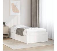 ""SALE 2025""Structure/Cadre de lit - Lit 1 personne - blanc 90x190 cm - bois de pin massif,26.6 Kg 6717