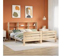 ""SALE 2025""Structure/Cadre de lit - Lit 2 personnes - 180x200 cm bois massif de pin,46 Kg 5645