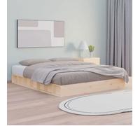""SALE 2025""Structure/Cadre de lit - Lit 2 personnes - 200x200 cm bois massif,26.78 Kg 4055