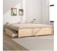 ""SALE 2025""Structure/Cadre de lit - Lit 2 personnes - avec tiroirs 200x200 cm,48.61 Kg 3909