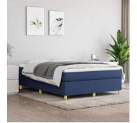 ""SALE 2025""Structure/Cadre de lit - Lit 2 personnes - bleu 140x200 cm tissu 25 Kg 6823