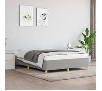 ""SALE 2025""Structure/Cadre de lit - Lit 2 personnes - gris clair - 140x190 cm tissu,24.2 Kg 4133