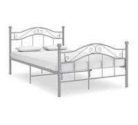 ""SALE 2025""Structure/Cadre de lit - Lit 2 personnes - gris métal 120x200 cm,18.8 Kg 4688