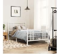 ""SALE 2025""Structure/Cadre de lit métal - Lit 1 personne - et pied de lit - blanc 100x190 cm,17.5 Kg 6730