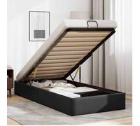 ""SALE 2025""Structure/Cadre de lit ottoman - Lit 1 personne - noir 80x200 cm similicuir,34.12 Kg 1781