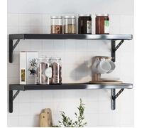 ""SALE 2025""Supports d'étagères - Lot de 4 - 23,5x2,5x15,5cm noir acier inoxydable,1,46 Kg 6287