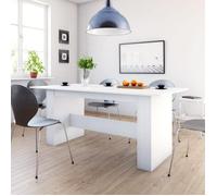 ""SALE 2025""Table à manger - table de dîner Blanc 180x90x76 cm - Bois d’ingénierie,53,02 Kg 1988