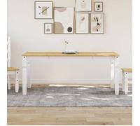 ""SALE 2025""Table à manger - table de dîner Corona blanc 180x90x75 cm - Bois massif de pin,27,1 Kg 2356