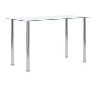 ""SALE 2025""Table à manger - table de dîner Transparent 120x60x75 cm Verre trempé,15,4 Kg 1722