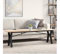""SALE 2025""Table basse cadre en Y - Table à Manger Industriel - 160x40x45 cm - Bois de pin massif et acier,13,54 Kg 8585