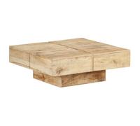 ""SALE 2025""Table basse - Table d’Appoint de Salon - 80x80x28 cm - Bois de manguier massif,16,26 Kg 9314