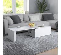 ""SALE 2025""Table basse - Table d’Appoint de Salon - Blanc 150x50x35 cm - bois d'ingénierie,26,88 Kg 6537