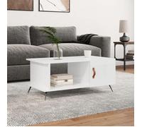 ""SALE 2025""Table basse - Table d’Appoint de Salon - Blanc brillant - 90x50x40 cm - bois d'ingénierie,18,8 Kg 2927