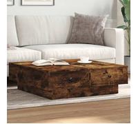 ""SALE 2025""Table basse - Table d’Appoint de Salon - Chêne fumé - 90x90x28 cm - bois d'ingénierie,29,9 Kg 6156