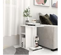 ""SALE 2025""Table d'appoint de Salon - Blanc 50x30x50 cm - Bois d’ingénierie,8,34 Kg 8806