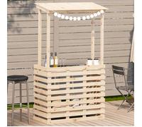 ""SALE 2025""Table de jardin - Table de bar d'extérieur et toit 112,5x57x195,5 cm bois massif,29,82 Kg 7872