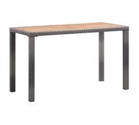 ""SALE 2025""Table de jardin table d'extérieur | table d'appoint Anthracite et marron 123x60x74 cm Bois d'acacia,15 Kg 7041