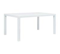 ""SALE 2025""Table de jardin table d'extérieur | table d'appoint Blanc 150x90x72 cm Plastique Aspect de rotin,14,5 Kg 2793