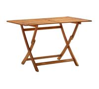 ""SALE 2025""Table de jardin table d'extérieur | table d'appoint pliable 120x70x75 cm - Bois d'acacia massif,12,8 Kg 6434