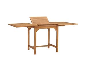 ""SALE 2025""Table extensible de jardin table d'extérieur | table d'appoint (110-160)x80x75 cm Teck solide,24,4 Kg 8835