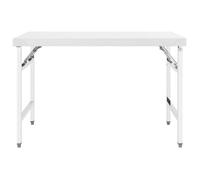 ""SALE 2025""Table Plan de Travail - pliable de cuisine 120x60x80 cm Inox chill799471