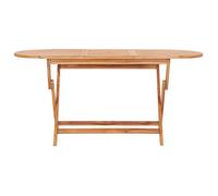 ""SALE 2025""Table pliable de jardin MOOD - Table d'appoint d'extérieur - 160x80x75 cm Bois de teck solide Chill760721