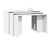 ""SALE 2025""Tables à Café Scandinaves - Tables gigognes - Lot de 3 - blanc - bois d'ingénierie,19,4 Kg 4479
