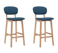 ""SALE 2025""Tabourets de bar - lot de 2 - Tabourets de Cuisine - bleu tissu - 45x47x92 cm,11,4 Kg 7173