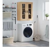 ""SALE 2025""Vitrine suspendue cuisine - Armoire murale - Chêne sonoma - 69,5x34x90 cm,27,2 Kg 8655