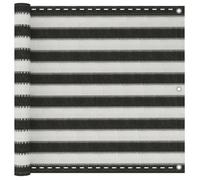 ""SALE 2026"" Accesoire ombre balcon Anthracite - Écran de balcon PEHD 90x300cm Anthracite et blanc PRO240242979