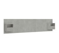 ""SALE 2026""Accessoire Tête de lit + 2 x table de chevet Gris - Tête de lit robuste avec armoires Gris béton Bois d'ingénierie 54.6 K