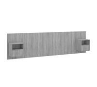 ""SALE 2026""Accessoire Tête de lit + 2 x table de chevet Gris - Tête de lit robuste avec armoires sonoma gris Bois d'ingénierie 46.95
