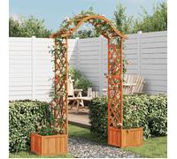 ""SALE 2026"" Arche à Rosiers Brun - Pergola de jardin avec jardinière Bois pin massif PRO905163741