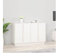 ""SALE 2026"" Armoire/Cabinet à tiroirs Blanc - Buffet Blanc 120x35x80cm - bois massif de pin PRO567605039